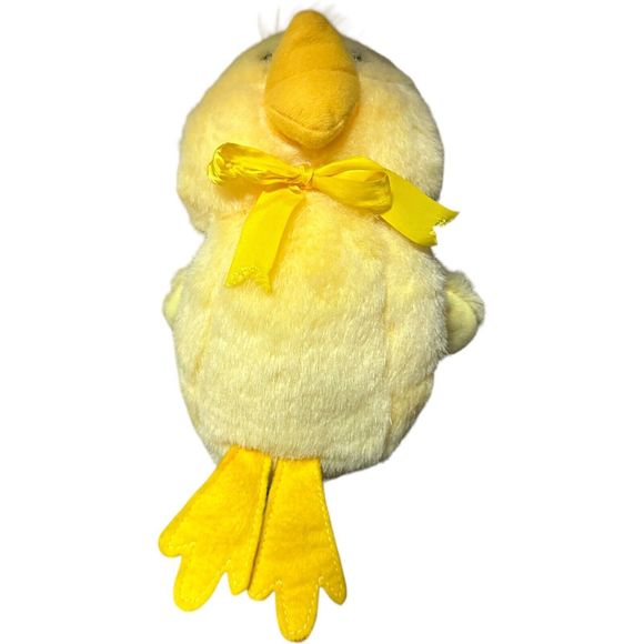 Vintage Union Toy 1982 Yellow Duck Plush Stuffed Animal Felt Feet Rare HTF - Picture 5 of 16